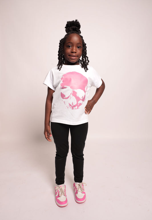 KIDS WHITE SKULLY TEE