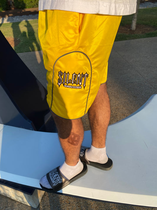 SS25 YELLOW NYLON SHORTS