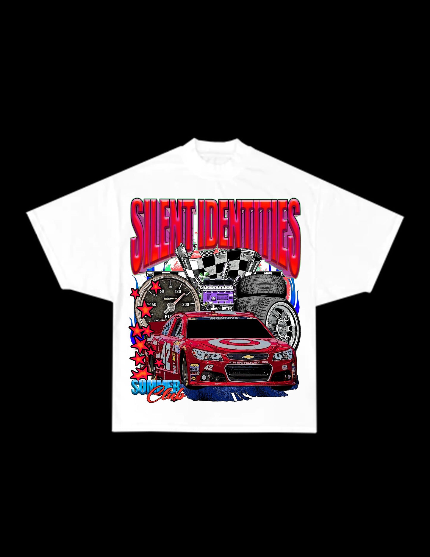 KIDS WHITE SLNT ID RACING TEE