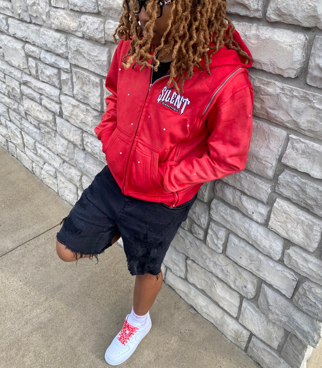 RED "INCOGNITO" JACKET