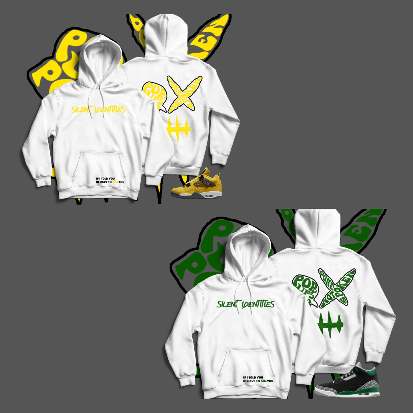 WHITE SPECIALTY "SILENCE KILLS" HOODIE