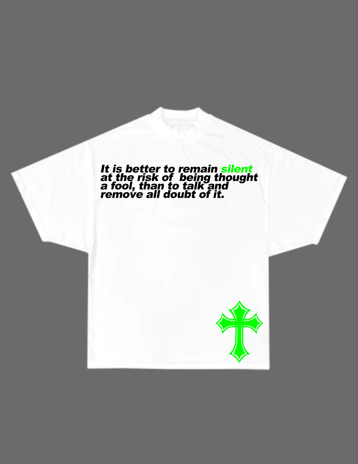 WHITE SILENT FOOL TEE