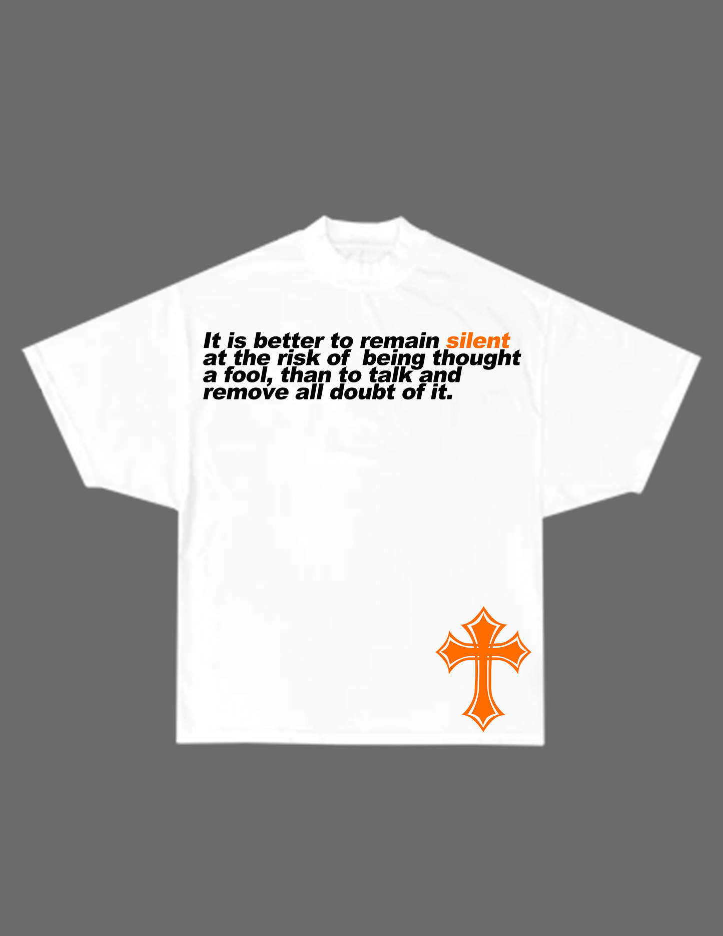 WHITE SILENT FOOL TEE