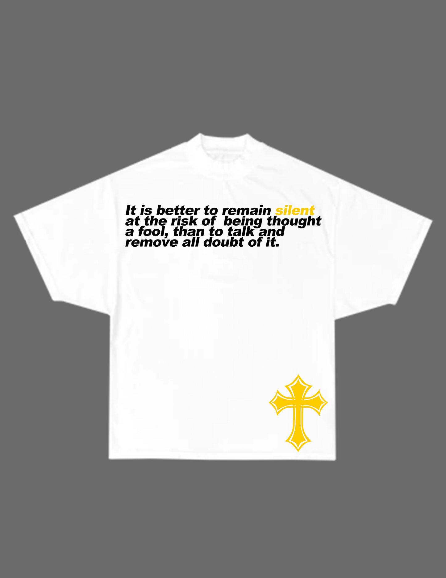 WHITE SILENT FOOL TEE