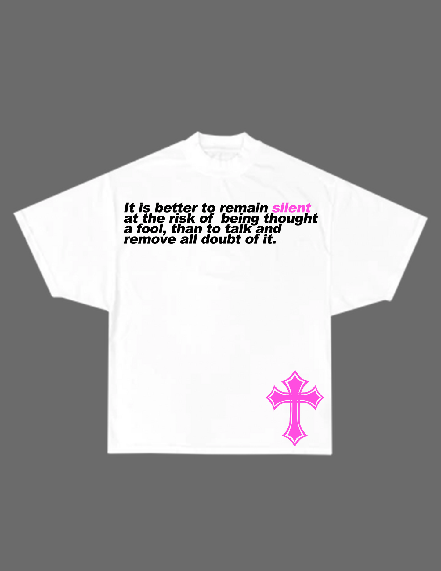 WHITE SILENT FOOL TEE