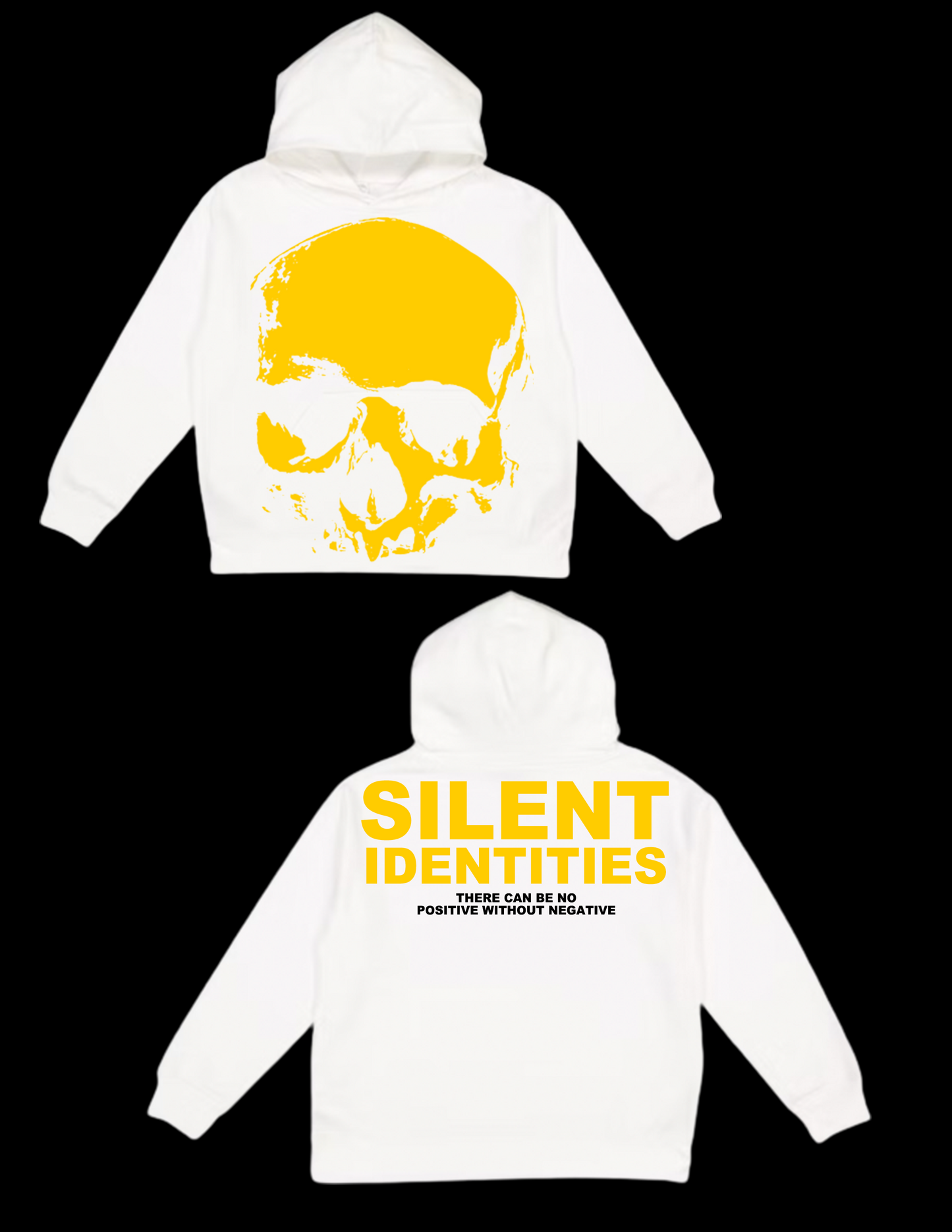 WHITE SKULLY HOODIE