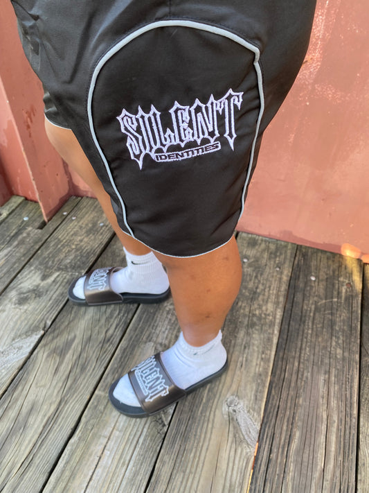 SS25 BLACK NYLON SHORTS