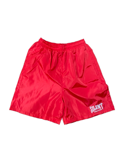 SS25 RED WINDBREAKER SHORTS