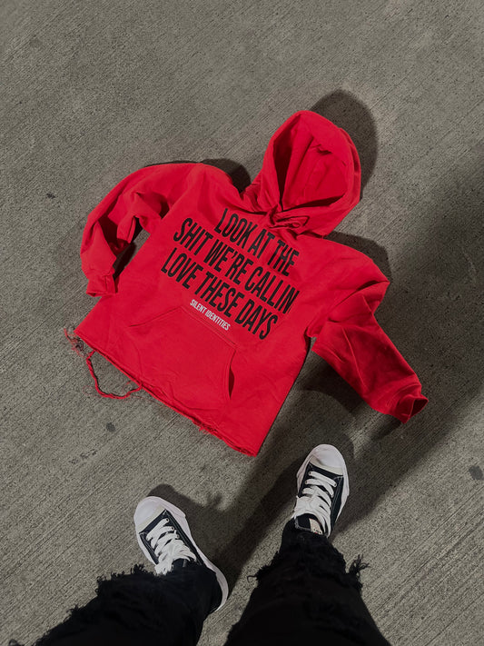 RED "WHAT'S LOVE¿" HOODIE