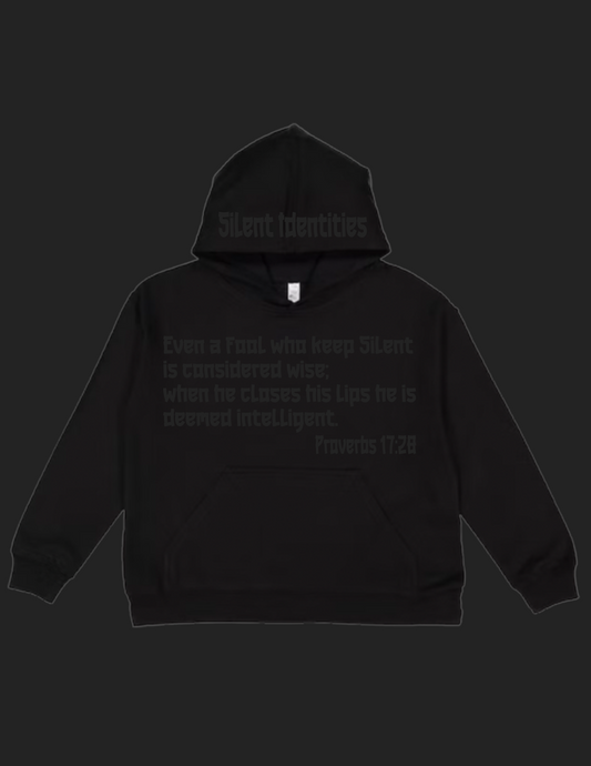 BLACKED OUT SILENCE IS INTELLIGENCE HOODIE