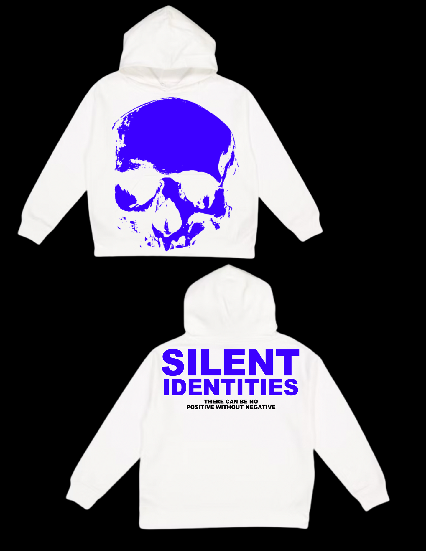 WHITE SKULLY HOODIE