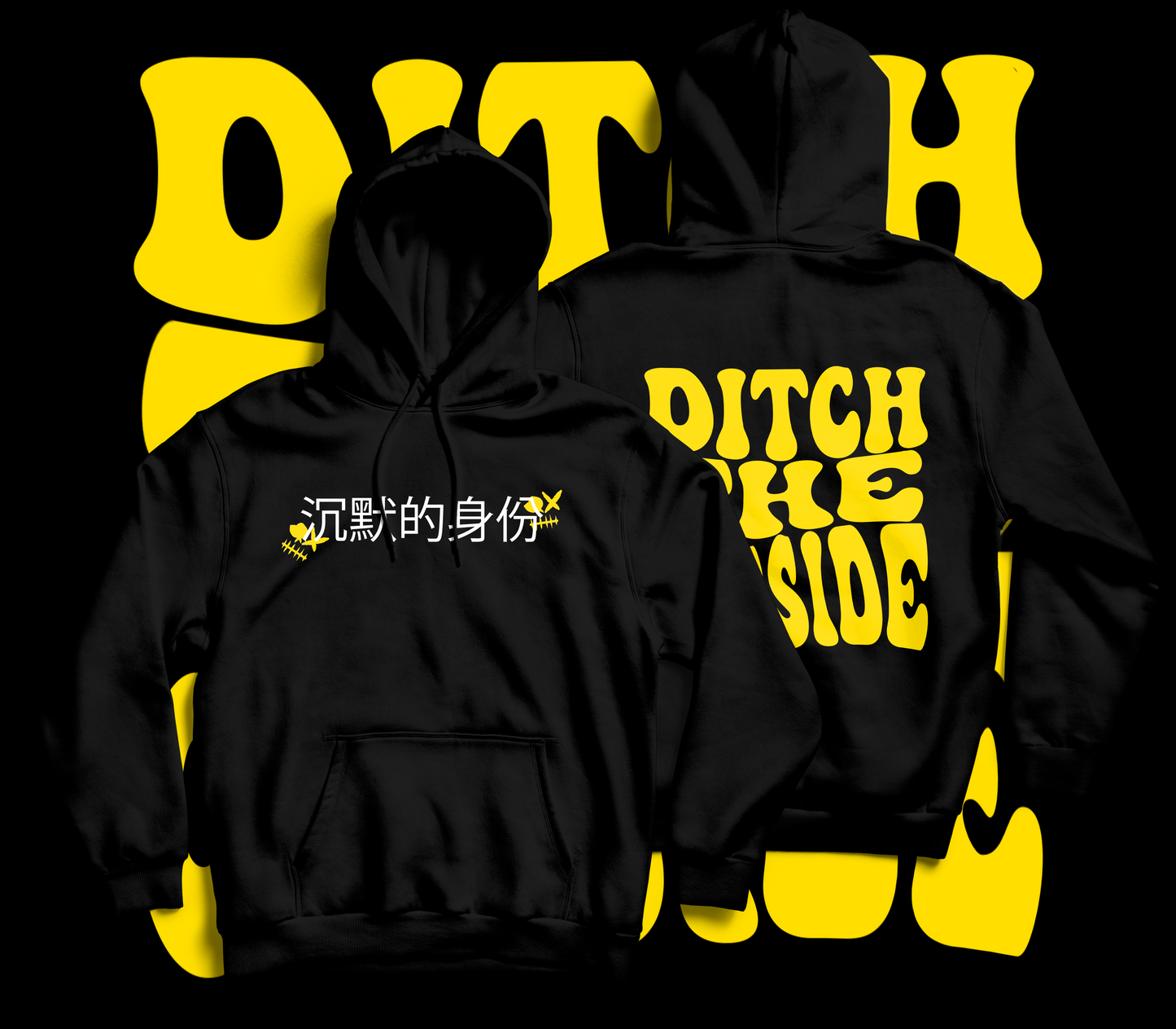 BLACK DITCH THE OUTSIDE HOODIE