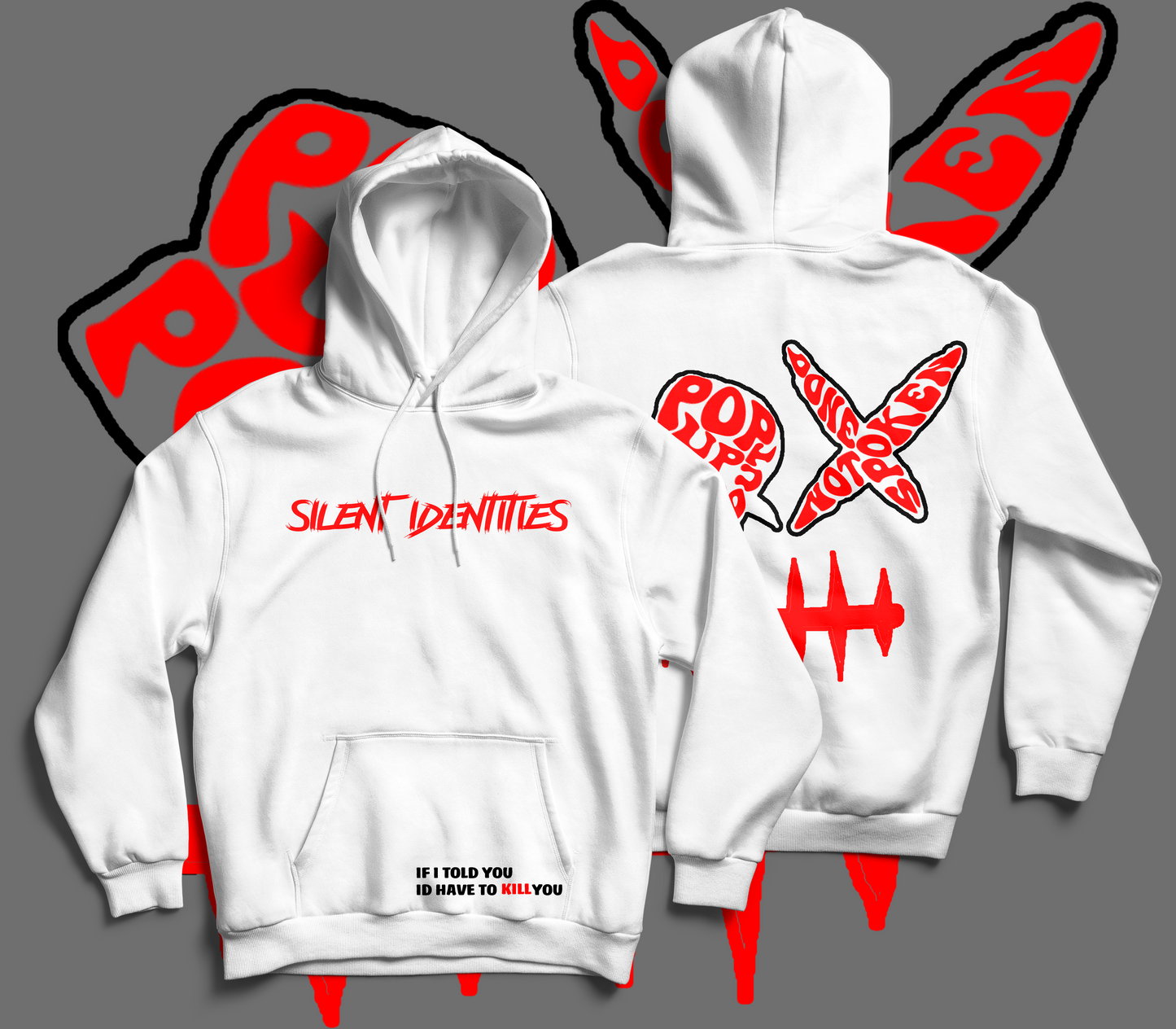 WHITE "SILENCE KILLS" HOODIE