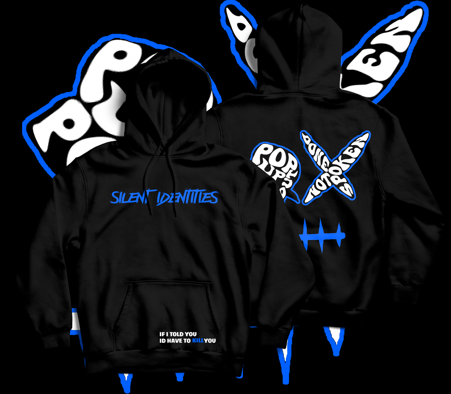 BLACK "SILENCE KILLS" HOODIE