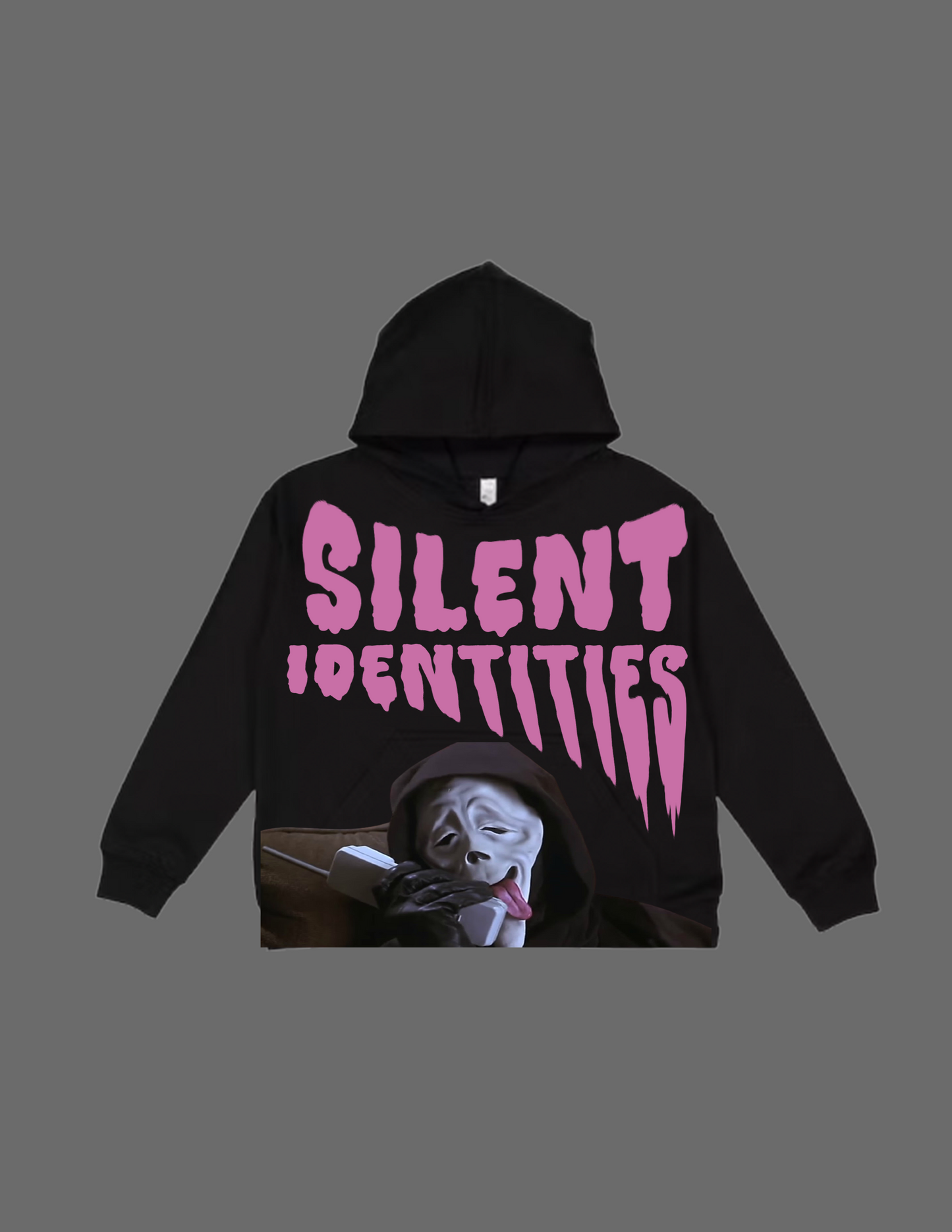 BLACK SCREAMY HOODIE