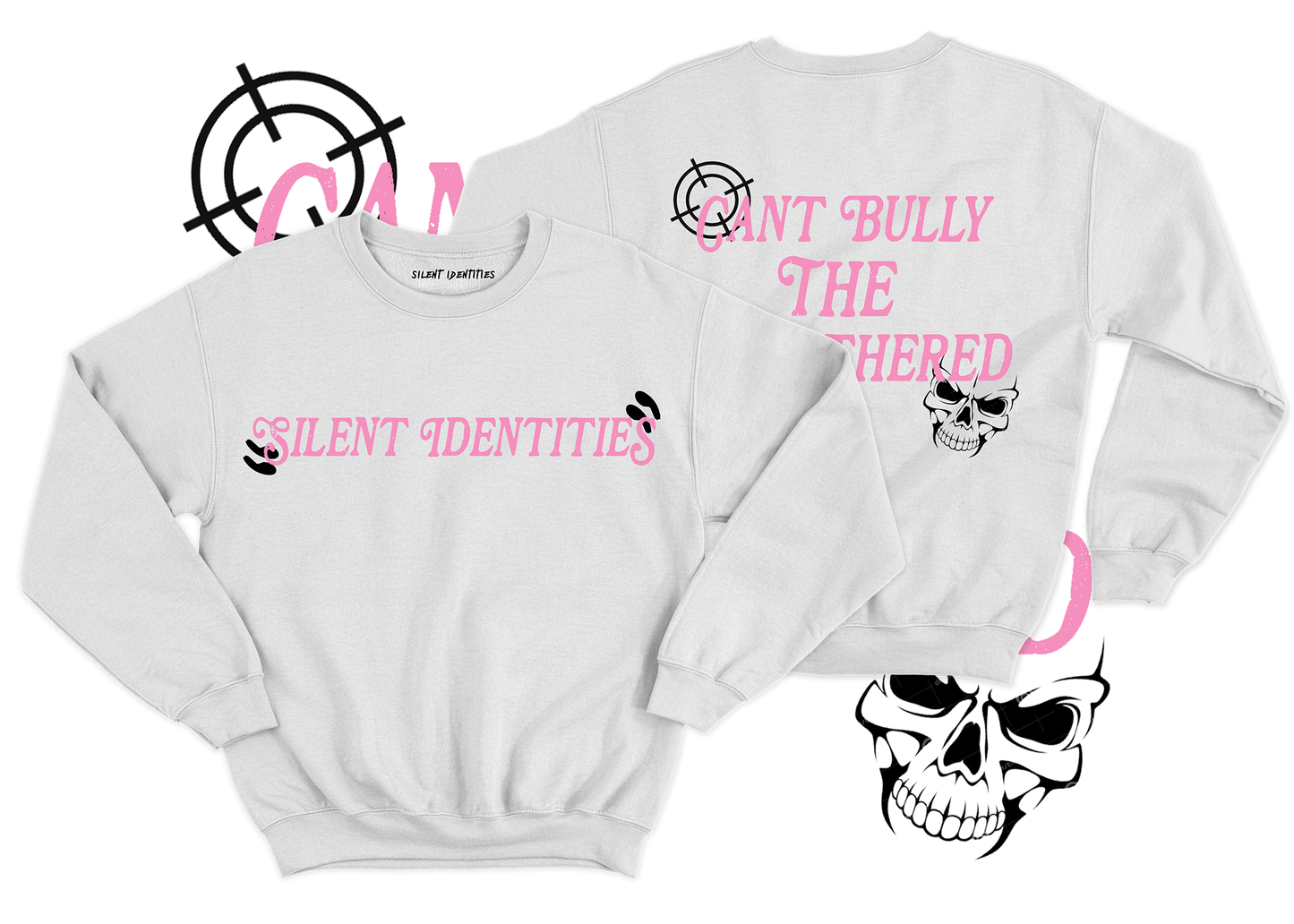 WHITE "UNBOTHERED" SWEATSHIRT