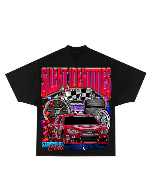 BLACK SLNT ID RACING TEE