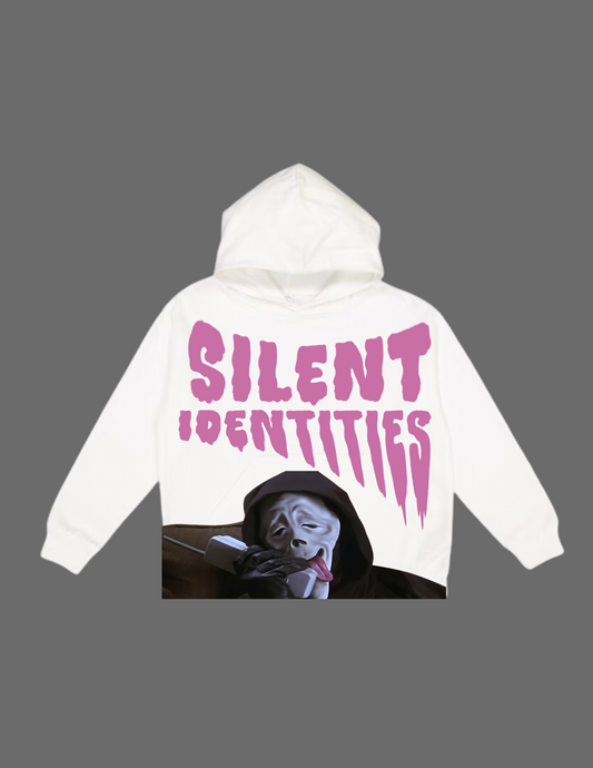 WHITE SCREAMY HOODIE